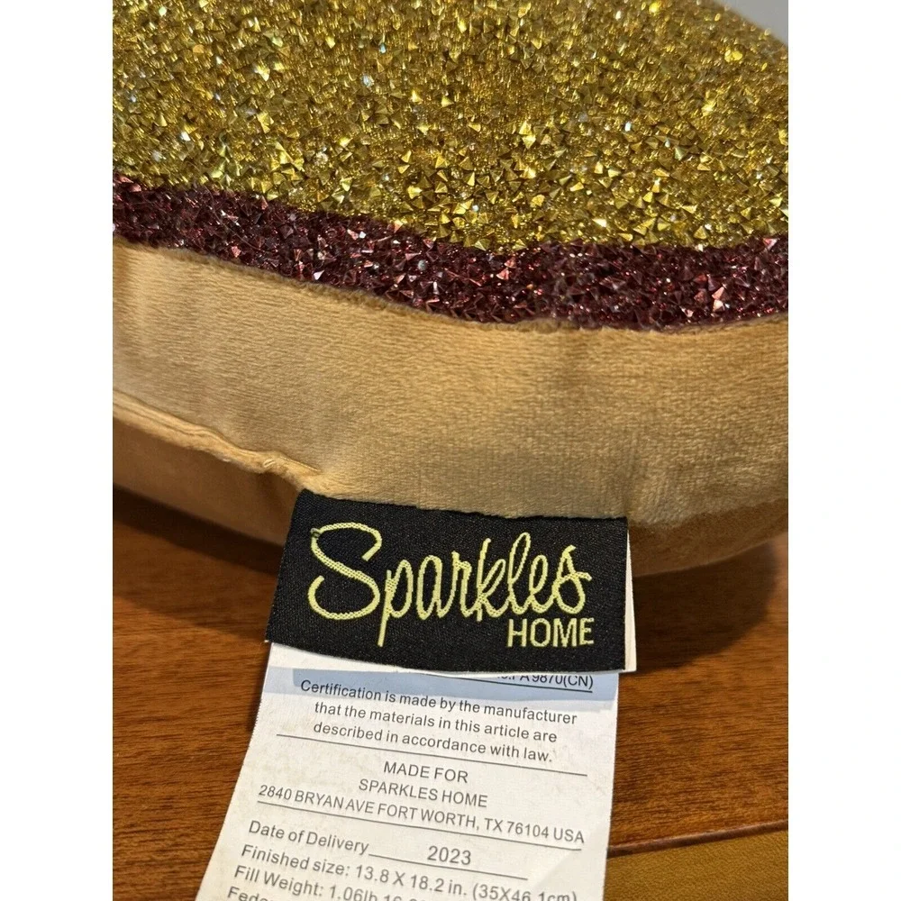 Large Halloween Bling Candy Corn Pillow By‎ Sparkle Home 18